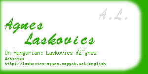 agnes laskovics business card